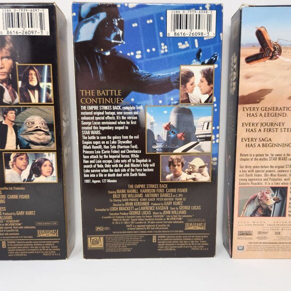 Star Wars VHS Trilogy Special Edition & The Phantom Menace Digitally THX Mastere - Picture 7 of 15